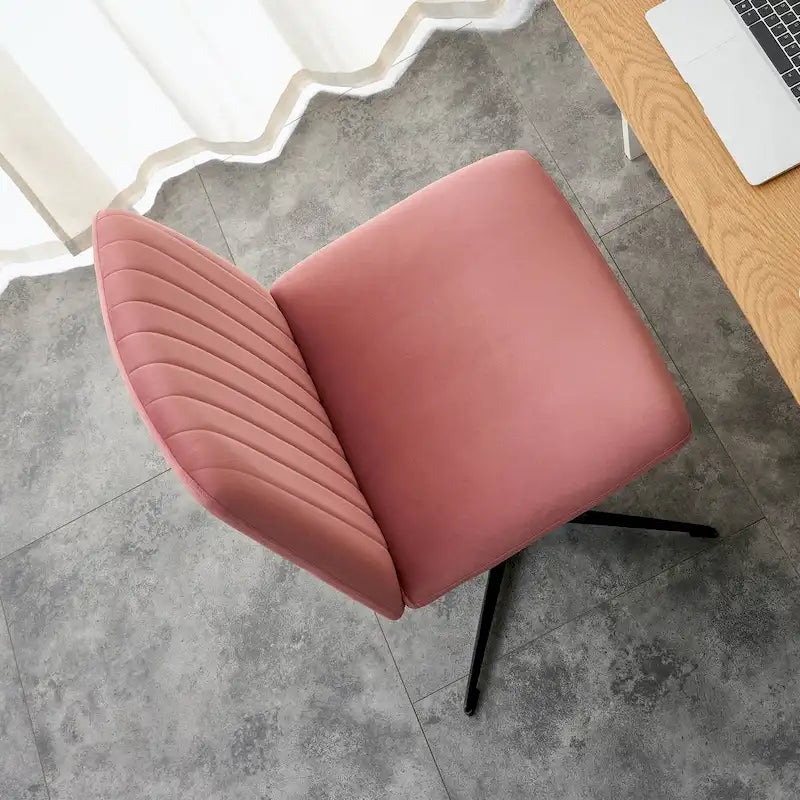 Silla de oficina giratoria ajustable de 360° con base negra