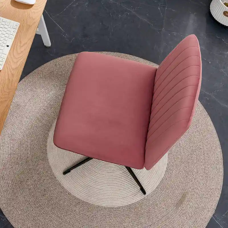 Silla de oficina giratoria ajustable de 360° con base negra