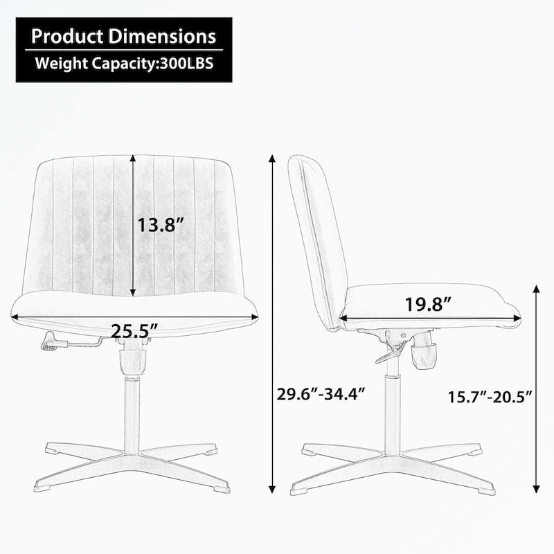 Silla de oficina giratoria ajustable de 360° con base negra