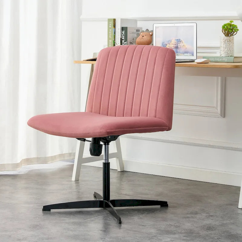 Silla de oficina giratoria ajustable de 360° con base negra