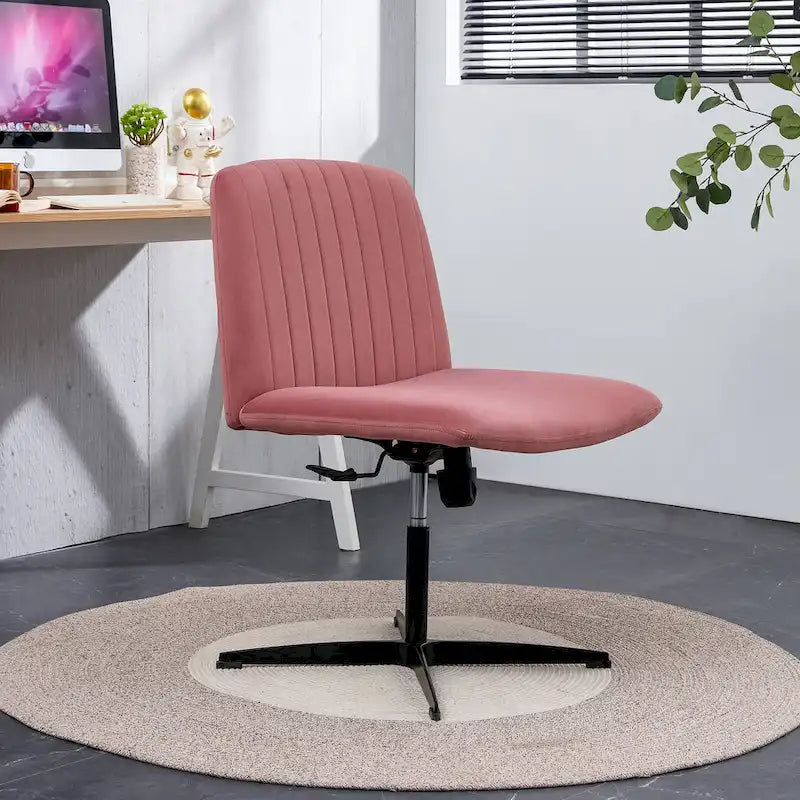 Silla de oficina giratoria ajustable de 360° con base negra