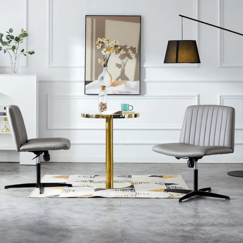 Silla de oficina giratoria ajustable de 360° con base negra