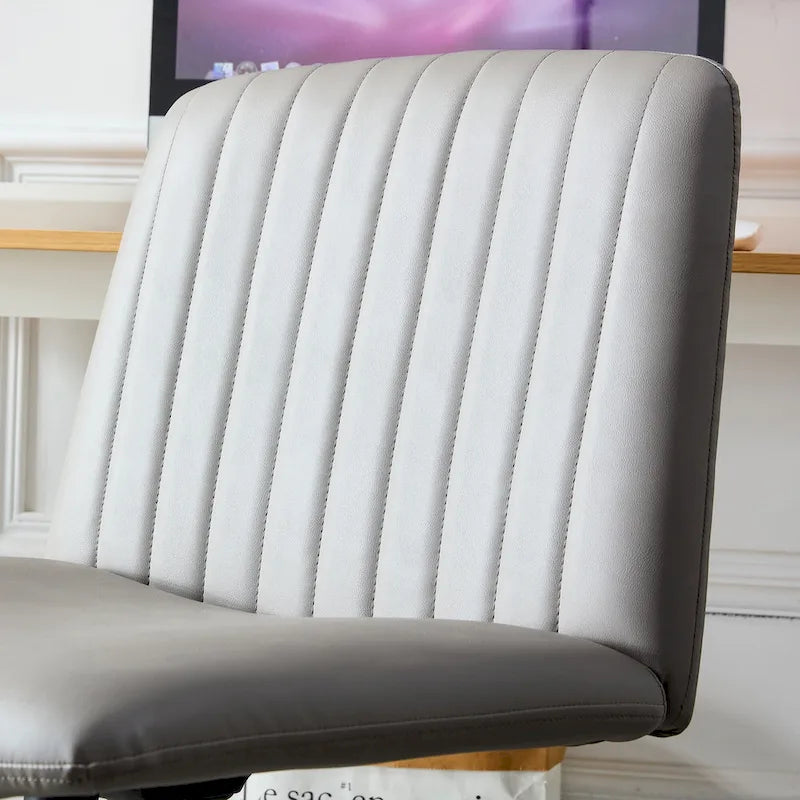 Silla de oficina giratoria ajustable de 360° con base negra