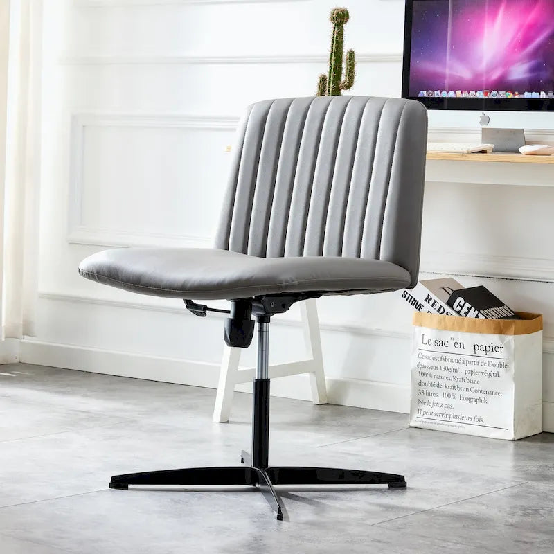 Silla de oficina giratoria ajustable de 360° con base negra