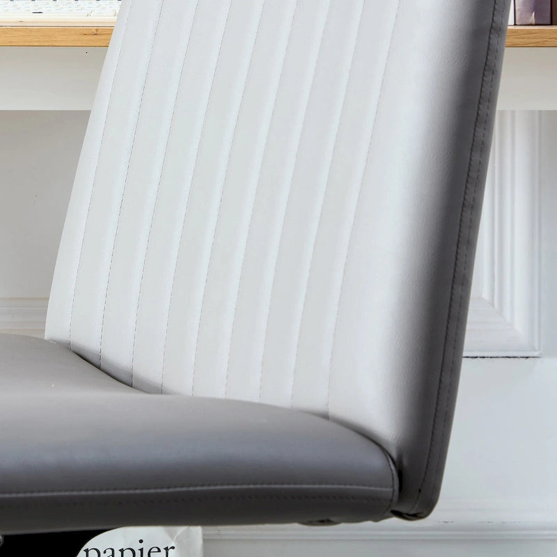 Silla de oficina giratoria ajustable de 360° con base negra