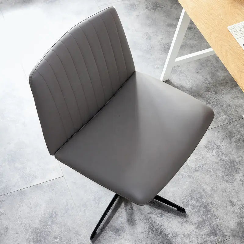 Silla de oficina giratoria ajustable de 360° con base negra