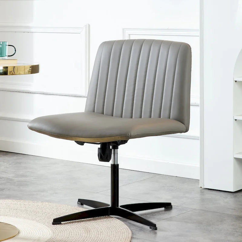 Silla de oficina giratoria ajustable de 360° con base negra