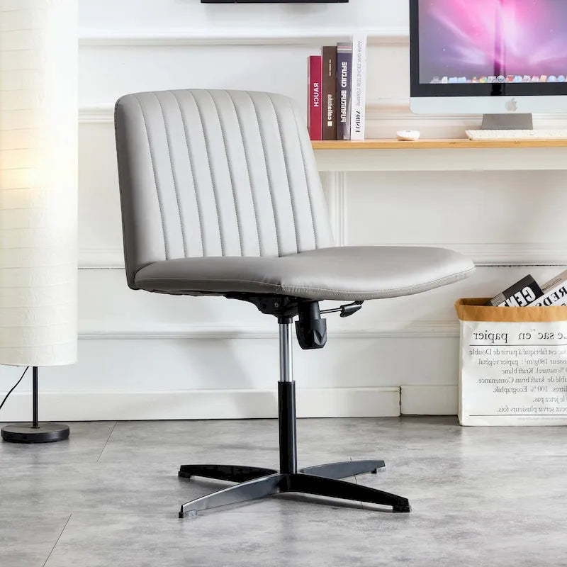 Silla de oficina giratoria ajustable de 360° con base negra