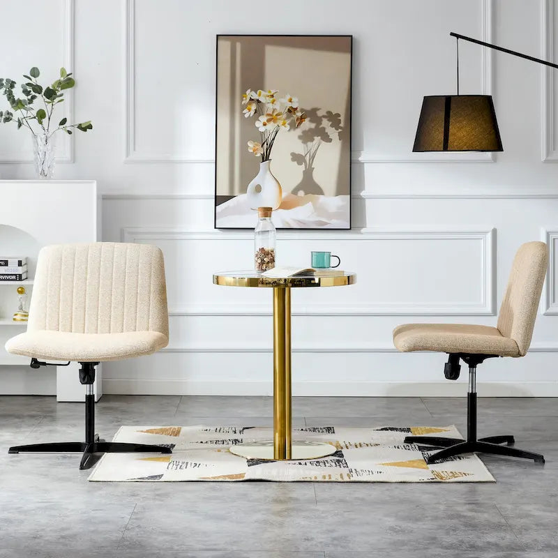 Silla de oficina giratoria ajustable de 360° con base negra