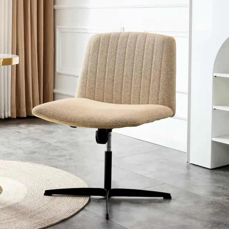 Silla de oficina giratoria ajustable de 360° con base negra