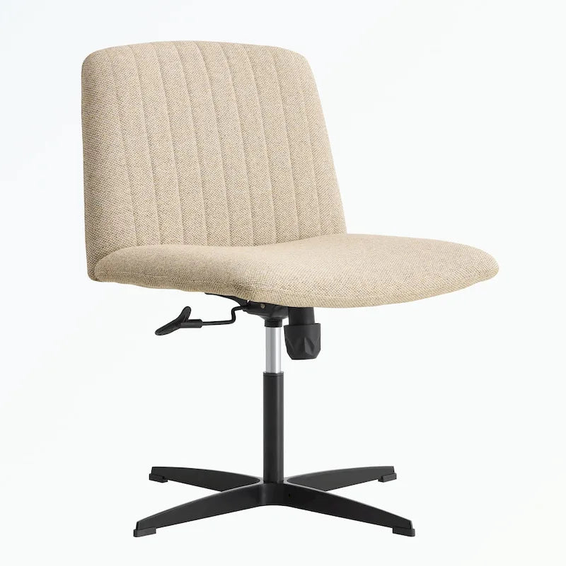 Silla de oficina giratoria ajustable de 360° con base negra