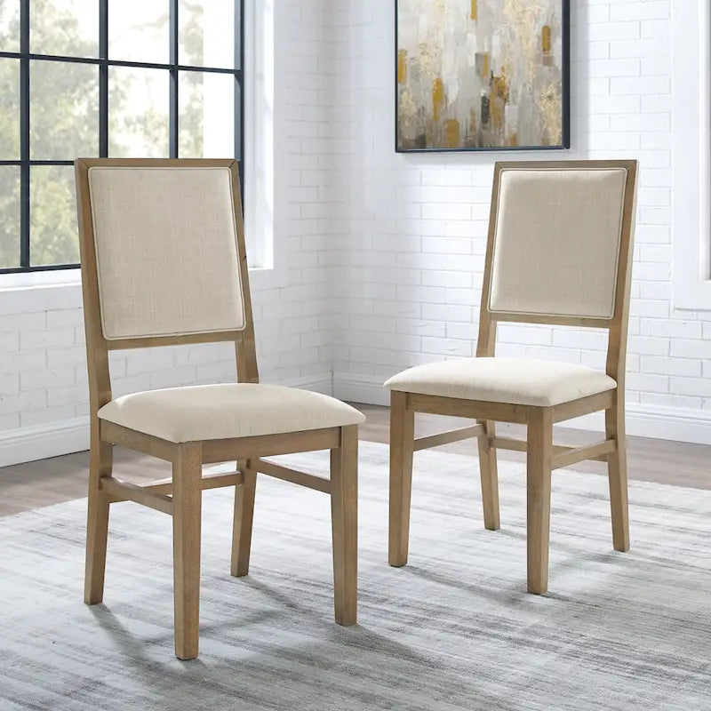 Set aus 2 gepolsterten Stühlen mit Rückenlehne - 18.25 W x 21 D x 39.88 H