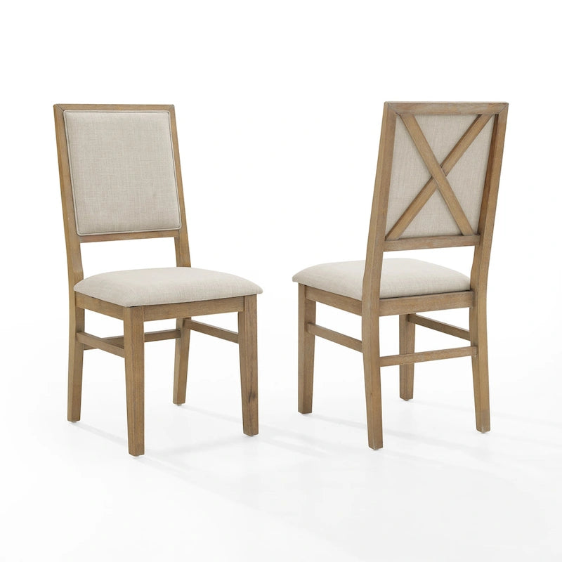 Set aus 2 gepolsterten Stühlen mit Rückenlehne - 18.25 W x 21 D x 39.88 H