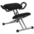 Silla ergonómica de oficina para arrodillarse, con asas y tapizado de tela