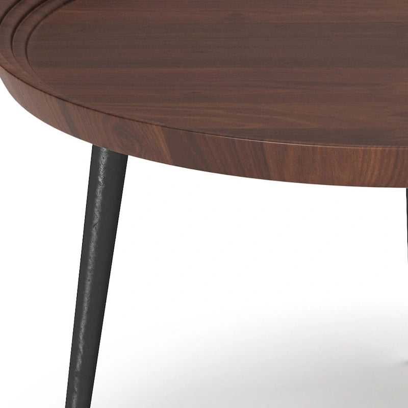 Moderner Couchtisch im Industrial-Stil in Cognac - 30 d x 30 w x 16 h