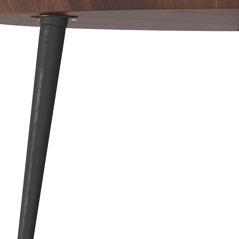 Mesa de centro industrial moderna en color coñac - 30 d x 30 w x 16 h
