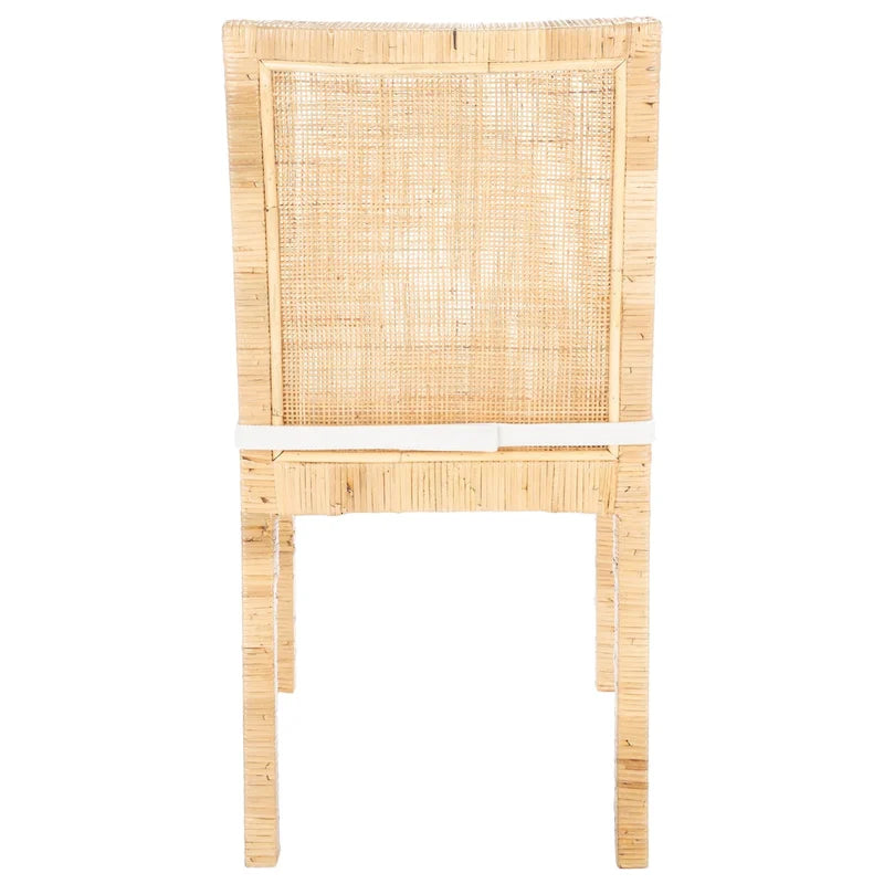 Esszimmerstuhl aus Rohrgeflecht mit Kissen (2er-Set) - 21.7 W x 18.1 L x 38.6 H - 22W x 18D x 39H