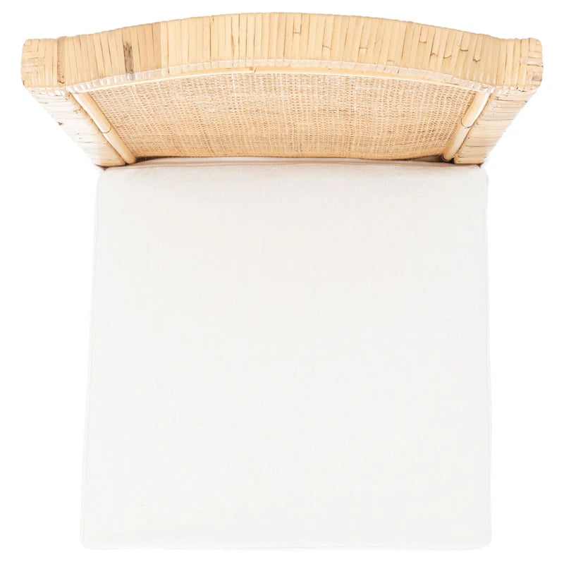 Esszimmerstuhl aus Rohrgeflecht mit Kissen (2er-Set) - 21.7 W x 18.1 L x 38.6 H - 22W x 18D x 39H