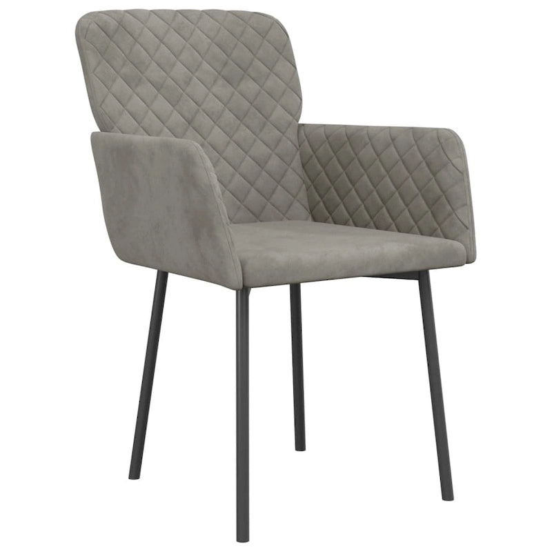 Lot de 2 chaises d’appoint rembourrées pour salle de séjour, velours - 20.3 x 24 x 30.9