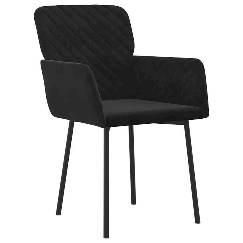 Lot de 2 chaises d’appoint rembourrées pour salle de séjour, velours - 20.3 x 24 x 30.9