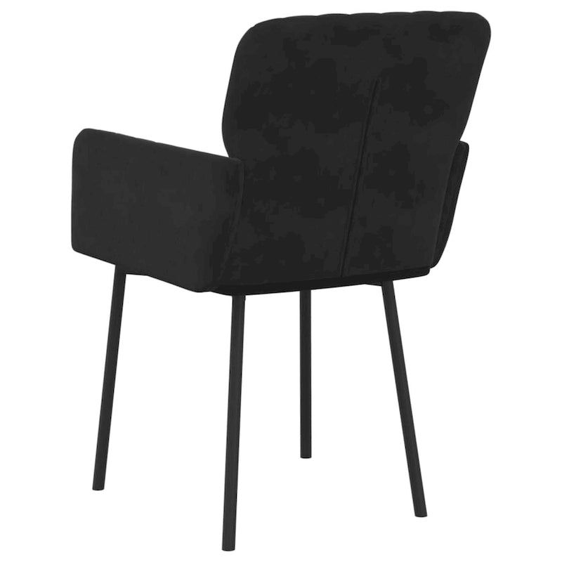 Lot de 2 chaises d’appoint rembourrées pour salle de séjour, velours - 20.3 x 24 x 30.9