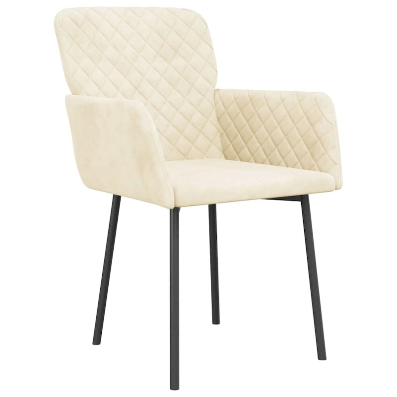 Lot de 2 chaises d’appoint rembourrées pour salle de séjour, velours - 20.3 x 24 x 30.9