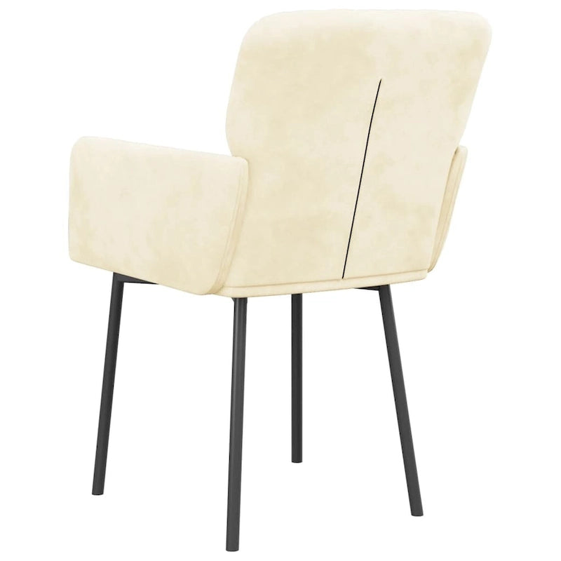 Lot de 2 chaises d’appoint rembourrées pour salle de séjour, velours - 20.3 x 24 x 30.9