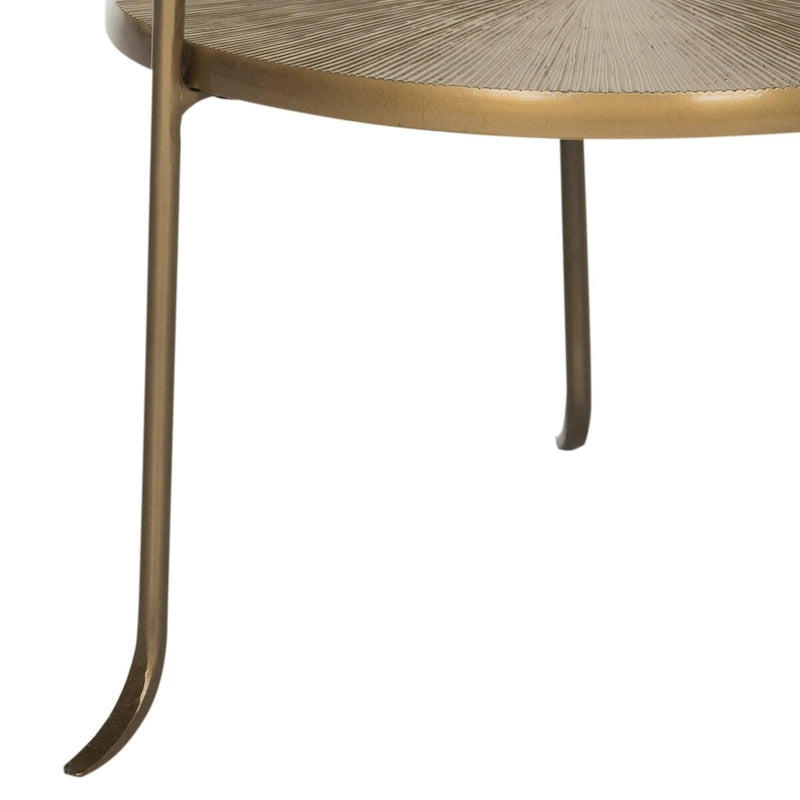 Mesa auxiliar de latón - 14 x 14 x 31.5 - 14Wx14Dx32H