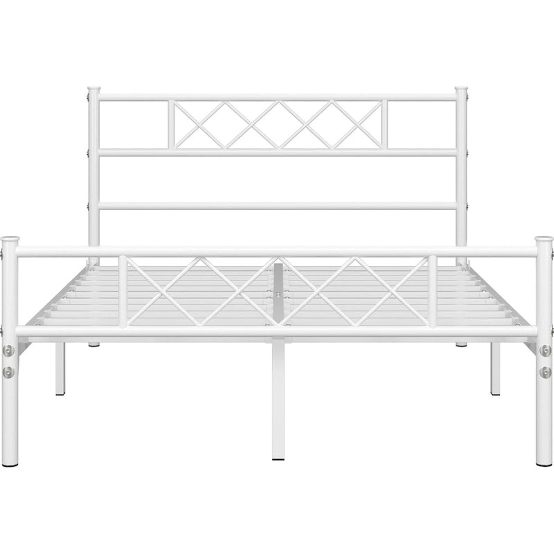 Yaheetech Metal Bed Frame Mattress Foundation with Slatted Bed Base
