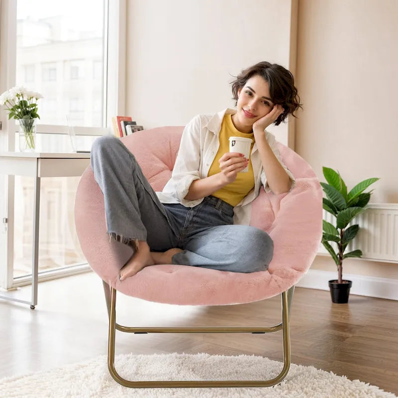 Fauteuil d’appoint confortable en lin, rembourré et capitonné de boutons, fauteuil de lecture pour le salon ou la chambre