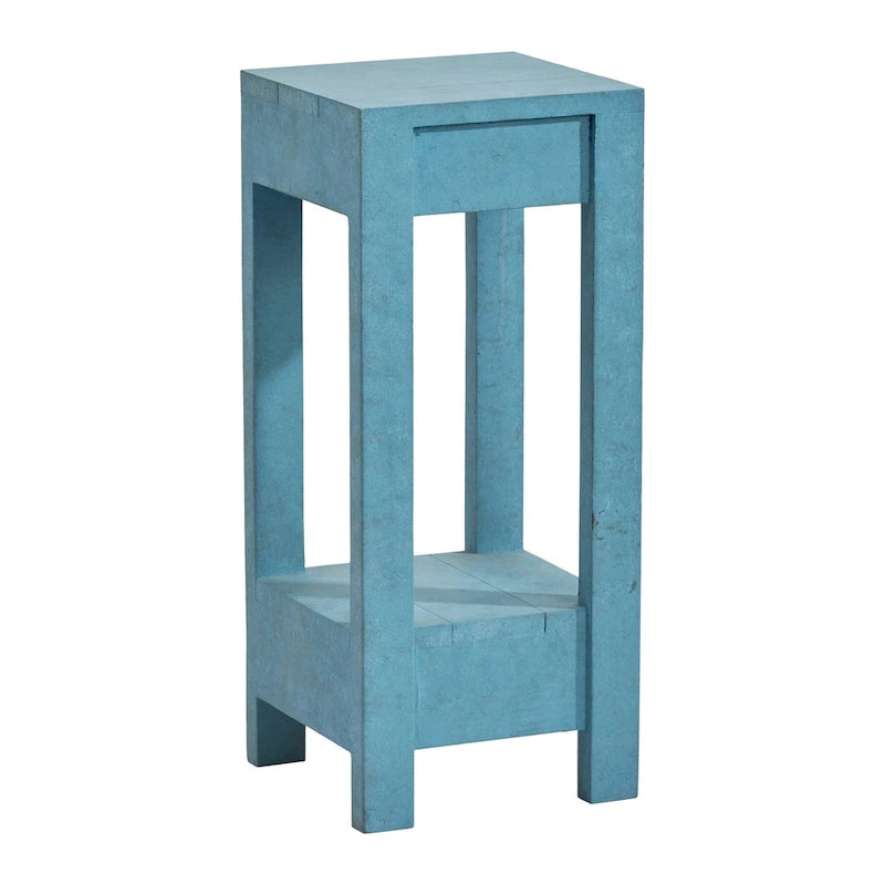Hoher kleiner Beistelltisch, quadratischer Nachttisch fürs Schlafzimmer, neben dem Bett, fürs Wohnzimmer und Sofa, D11 * W10.6 * H26