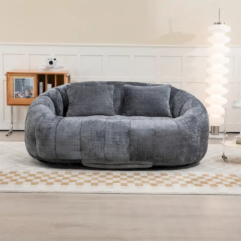 Sitzsack-Sessel aus Chenille, lässiges Sofa