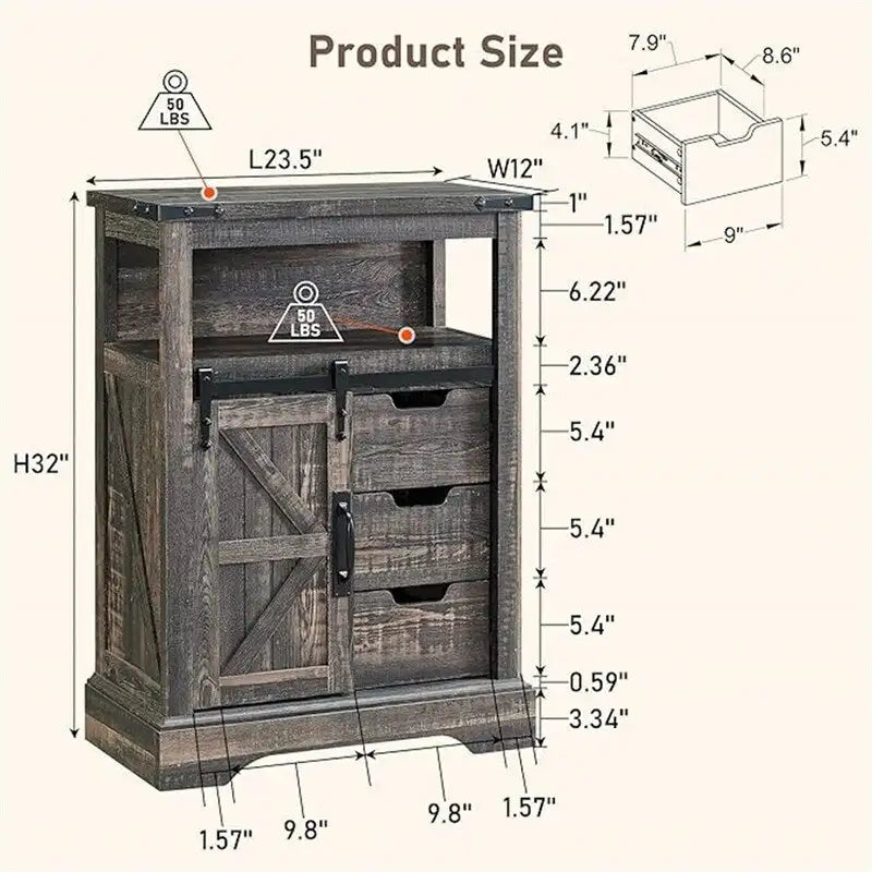 Meuble de salle de bains à poser au sol - 12D x 23.5W x 32H